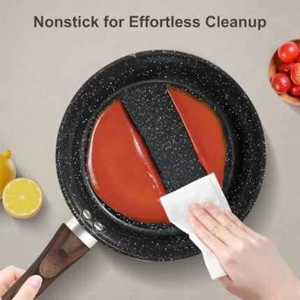 Pots and Pans t Non Stick 12pcs lack Ceramic Cookware