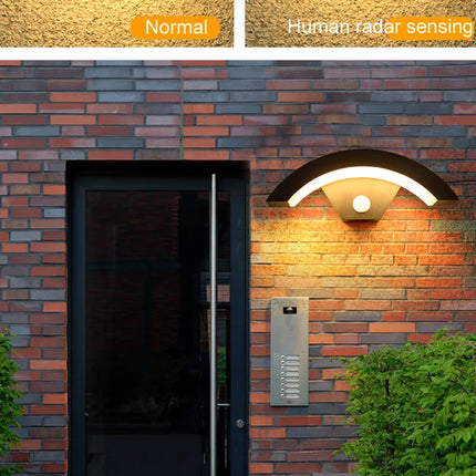Outdoor Wall Light Waterproof IP65 Radar Motion Sensor Outdoor Lighting Porch Sconce Balcony Garden Outside Wall Lamp Vestibule