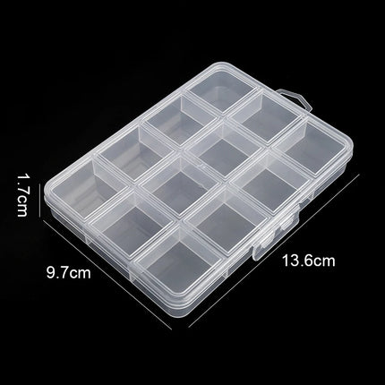 Transparent Storage Container Jewelry Box Clear Plastic Organizer Box Empty Earring Storage Organizer Display Case for Beads