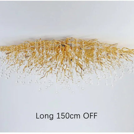 Gold ceiling light chandelier modern hotel bedroom dining room living room home interior glossy Led luxury chandelier
