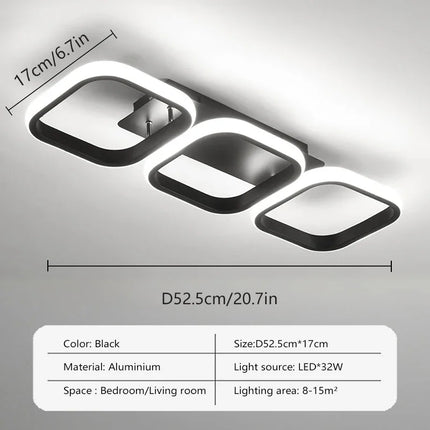 LED Ceiling Light Modern Round Square-shaped For Hallway Bedroom Checkroom Living Room Restaurant Staircase Lighting Luminaires