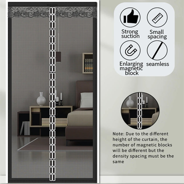 [Hardened fiberglass] encrypted magnetic block mosquito proof door curtain mosquito proof household screen door and window pasti