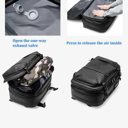 Travel Men 17 inch Laptop Backpack vacuum compression