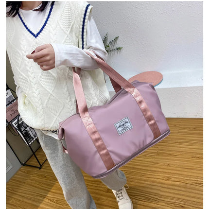 Carry On Travel Duffle Bag Nylon Waterproof Sports Gym Tote Bags for Women Large Capacity Storage Luggage Handbag