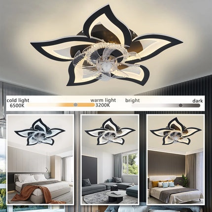 Remote control LED ceiling fan modern lamp with lamp remote control fan 69cm