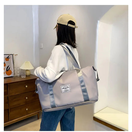 Carry On Travel Duffle Bag Nylon Waterproof Sports Gym Tote Bags for Women Large Capacity Storage Luggage Handbag