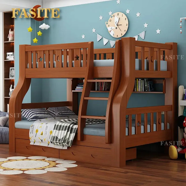 Thickened all solid wood children's bed Bunk bed Factory Custom kids double decker bed
