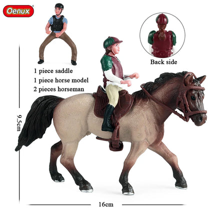 Farm Horse Race Model Action Figures DIY Equestrianism Horseman Animals