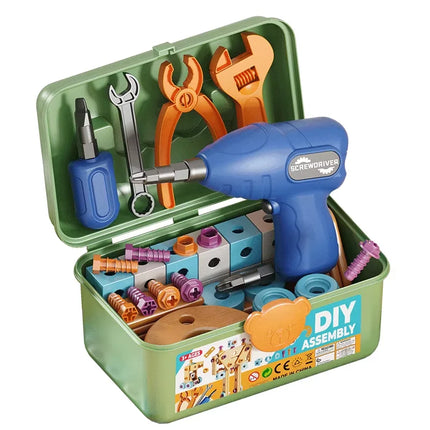 Hand Disassembly Assembly Puzzle Simulated Screwing Toolbox Early Educational Kids