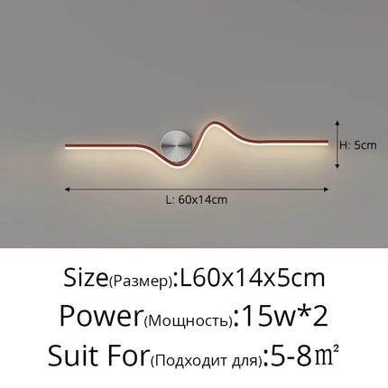 Living Room Wall Lamp Modern 2023 New Creative Aisle LED Background Wall Bedroom Bedside Lamp Home Decor Lighting Fixtures