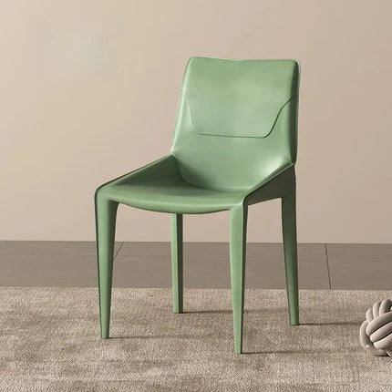 Leather Meeting Sedentary Dining Chair Luxury Backrest Comfortable Simple Dining Chair Hotel Restaurant Cadeiras Home Furniture