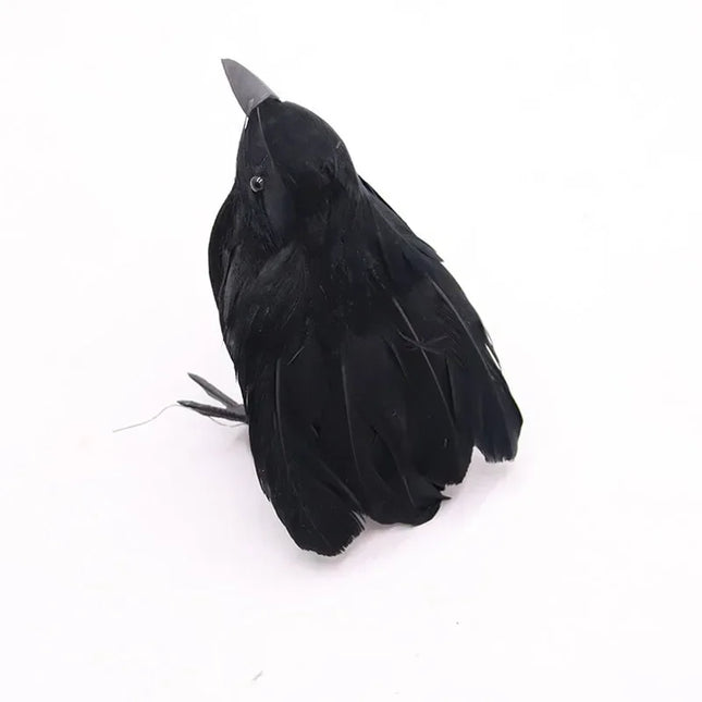 3pcs Realistic Artificial Crows Party Ornament Halloween Decorations