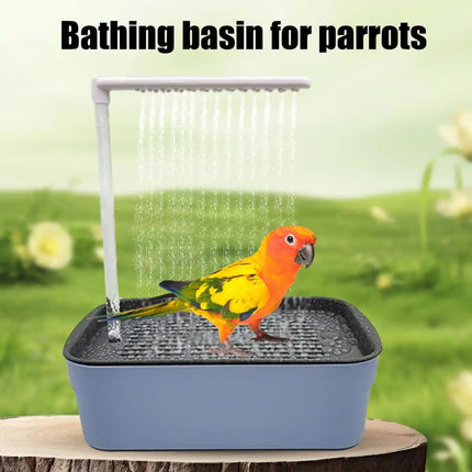 Durable Parrot Bath Electric Parrot Bathtub with Circulating Water Multifunctional Birds Shower Container for Lovebird for Grey