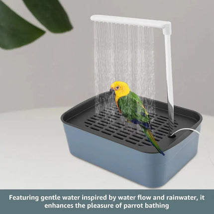 Automatic Circulating Water Bathtub Circulating Water Electric Parakeet Bathtub Shower Function USB Powered Birds Supplies