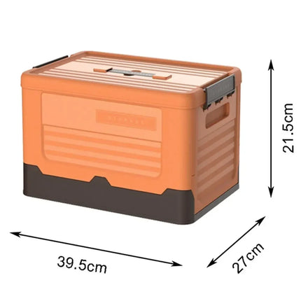 Foldable Plastic Storage Box with Lid Multifunctional Home Organizer for Space Saving and Keeping Home Tidy