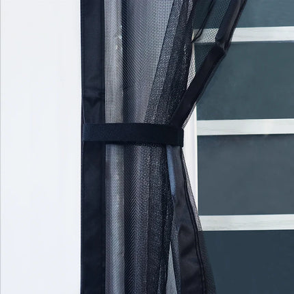 DTGJ Magnetic Door Screen,Black Side Door Magnetic Mosquito Net,Insect Proof Flight,Summer and Kitchen Indoor Invisible Net