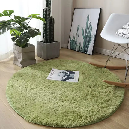Plush round carpet living Room Decoration Children's Bedroom fluffy white carpet