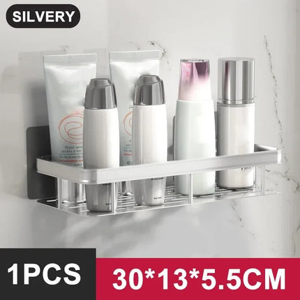 Bathroom Shelf Kitchen Storage Organizer Aluminum Alloy Shampoo Rack Shower