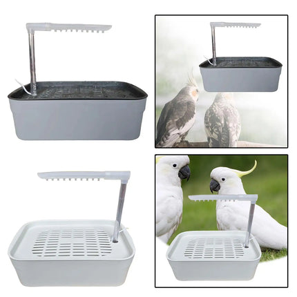 Parrot Bathtub, Automatic Pet Bird Bath with USB Cable, Electric Birds Bathtub Shower for Lovebirds Budgie African Grey Canary