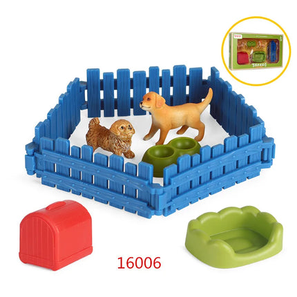 Farm House Model Action Figures Farmer Motorcycle Cow