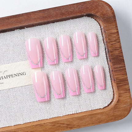 24pcs Short Square Yellow Lemon Press On Nails For Women Nude Pink