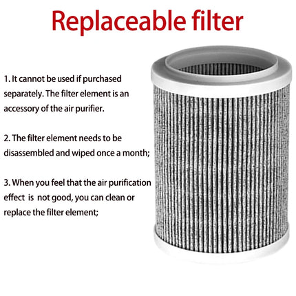 Air Purifier Smoke Odor Negative Ion Generator Protable Air Cleaner Household USB Free Shipping HEPA Replaceable Filter Choosen