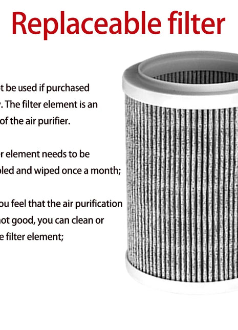 Air Purifier Smoke Odor Negative Ion Generator Protable Air Cleaner Household USB Free Shipping HEPA Replaceable Filter Choosen