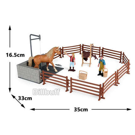 DIY Horse Race Model Horseman Farm Animal Figurines Action & Toy Figures ABS Emulation Toys for Children Christmas Birthday Gift