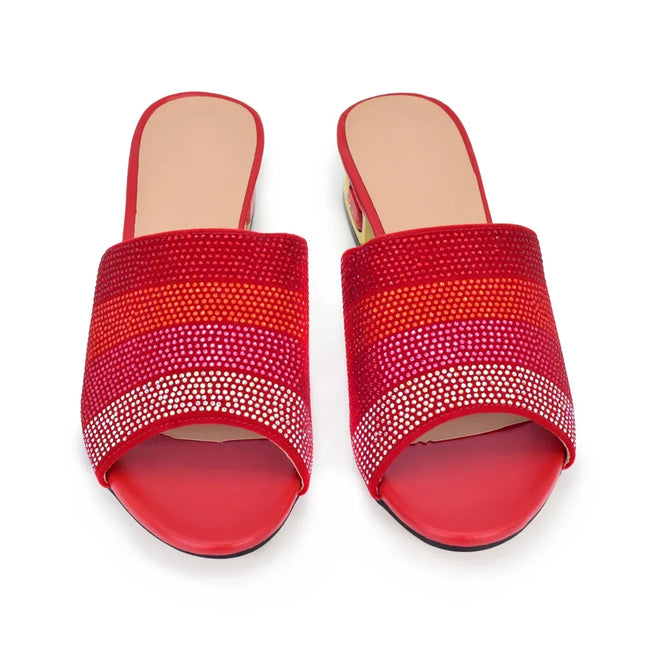 New Arrival Designer Wedding Shoes for Bride Party Shoes and Slippers Decorated with Rhinestone Nigerian Women Party Pumps
