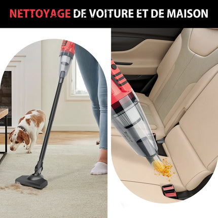 Handheld Vacuum Cleaner,2 IN 1 Home and Car Vacuum Cleaner Cordless with Powerful Suction