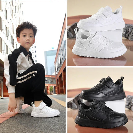 Kids Children's Sneakers Boys Girls Fashion White Sports Tennis Casual