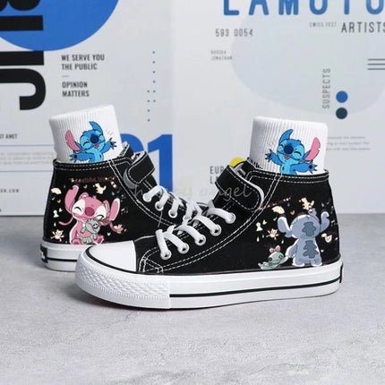 Lilo And Stitch Kids Canvas Sneakers Boys Fashion Anti-slip Breathable Sports Shoes