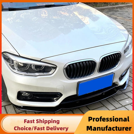 For BMW F20 F21 1-Series 116i 118i 120i 2011-2019 Car Front Bumper Spoiler Lip 3Pcs PP Bumper Canard Lip Splitter