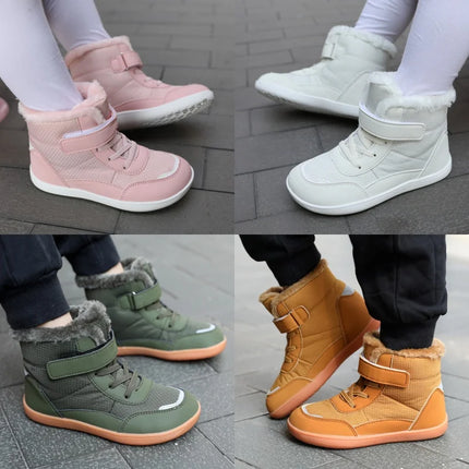 Kids Wide Toe Barefoot Snow Boots Boys/Girls Winter Minimalist Sneakers