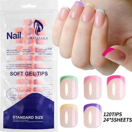 576pcs/Box Colorful Fake Nails Black Red Design