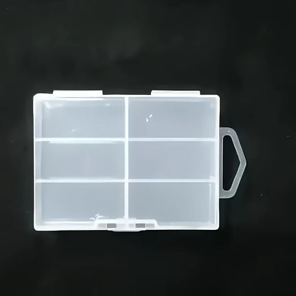 Durable Clear Battery Organizer Box - Holds 24 AA & AAA Batteries Plastic Storage Solution for Home Garage and Workshop No Power