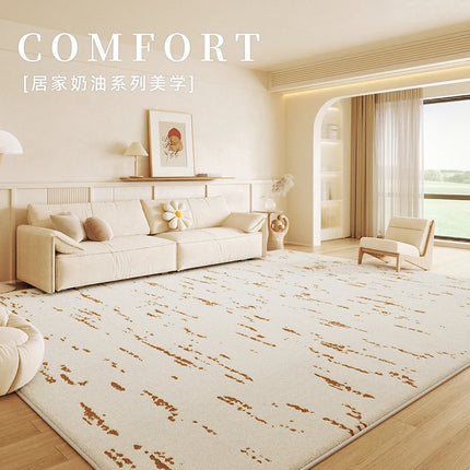 Cream Style Bedroom Decor Carpet Light Luxury Carpets for Living Room Fluffy Soft Art Design Lounge Rug Home