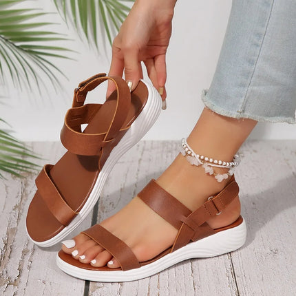 Women's  Elastic  Wedge Sandals Slip on Lightweight Walking Sandals Women Plus Size Comfortable Summer Shoes Woman 2024
