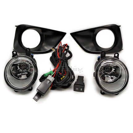 Car LED Fog Light For Toyota Vios Yaris Sedan 2013 2014 2015 2016 2017 with Wires Switch Harness Kit angel eyes Fog lamp cover