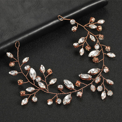 Flower rhinestone hair ornament Hair clip Handmade alloy rhinestone hair clip Bridal wedding hair ornament crystal hair ornament