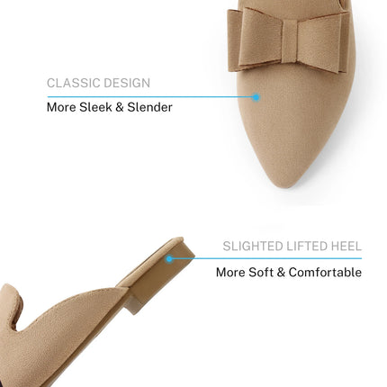 Samilor Women's Suede Leather Slip-On Mules Comfortable woman shoes slippers women mule half shoes for ladies 2025 spring trend