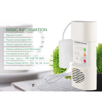 ATWFS Air Ozonizer Air Purifier Home Deodorizer Ozone Ionizer Generator Sterilization Germicidal Filter Disinfection Clean Room
