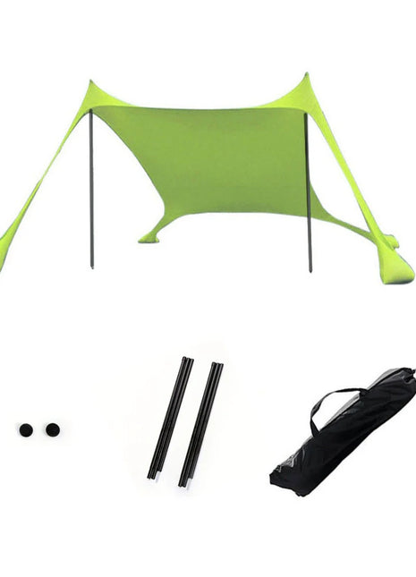 Outdoor Beach Tent Sun Shelter Camping Shades Tents Windproof One-piece Beach Canopy Tents UPF50+ Portable Family Tent