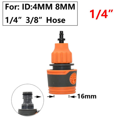 Garden Hose Quick Connector 1/2 3/4 1 Inch Pipe Coupler Stop Water Connector