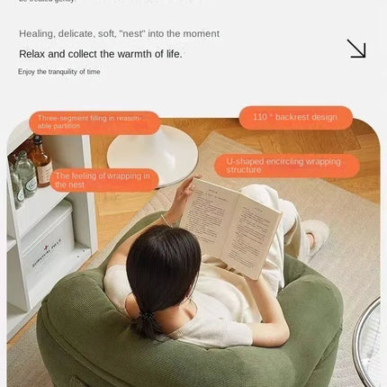 X&D Lazy Sofa Leisure Small Bedroom Living Room Balcony Single Person Reclining Or Sleeping Nest Sofa Internet Famous New Model