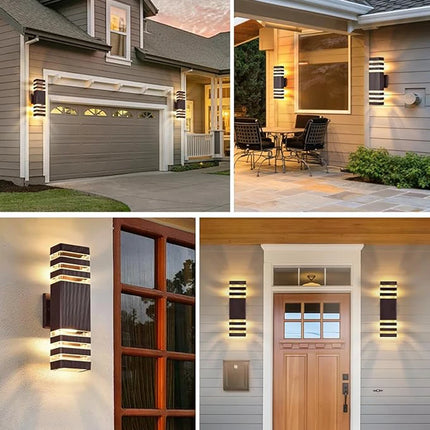 LED Outdoor Wall Lights E27 Up Down Exterior Wall Sconce IP65 Waterproof Led Sconce Lamp for Porch Front Door Garden Wall Lamp
