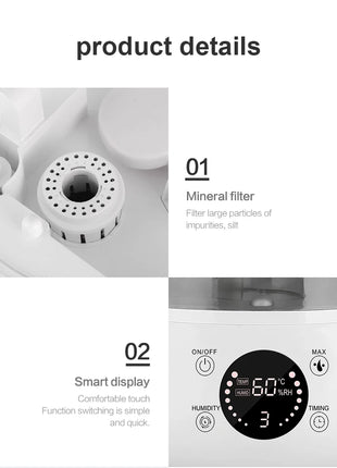 KINSCOTER 3L Air Humidifier Professional Large Capacity Home Humidifier Plant Mist Aroma Diffuser with Remote Control Timer