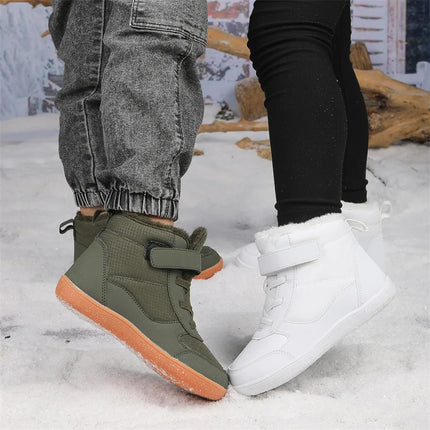 Winter Little/Big Kid Wide High Top Barefoot Shoes  for Boys/Girls