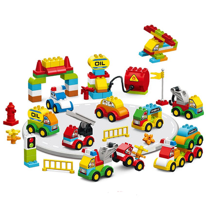 140Pcs Large Particles Duploed Cars Educational Bricks Kids Toys