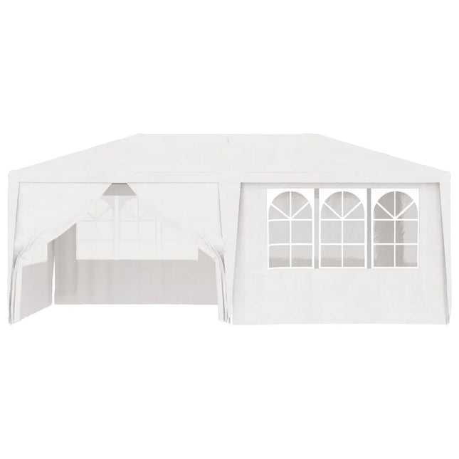 Reception tent and side walls 4x6 m White 90g/m² garden supplies, canopy, outdoor supplies, awning, parasol, thermal insulation and rain proof